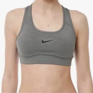 Nike Women’s Compression Sports Bra Center Swoosh Gray size S